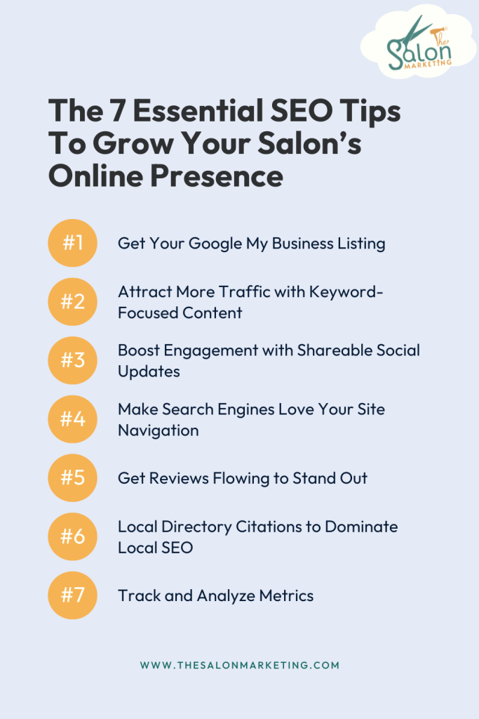 Infographic: The 7 Essential SEO Tips to Grow Your Salon’s Online Presence