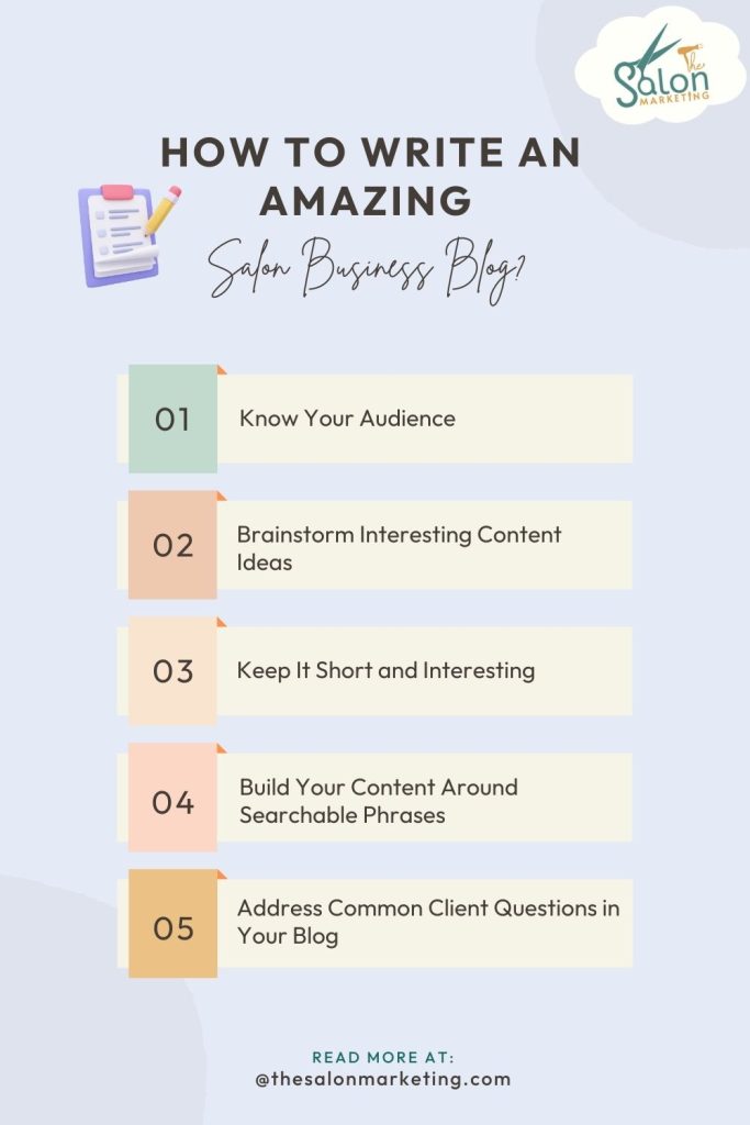 Infographic: How To Write An Amazing Salon Business Blog