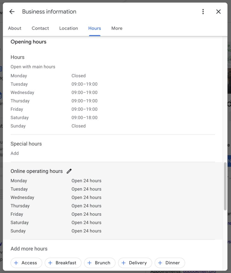 Change your salon hours on Google My Business - A Step-by-step guide.